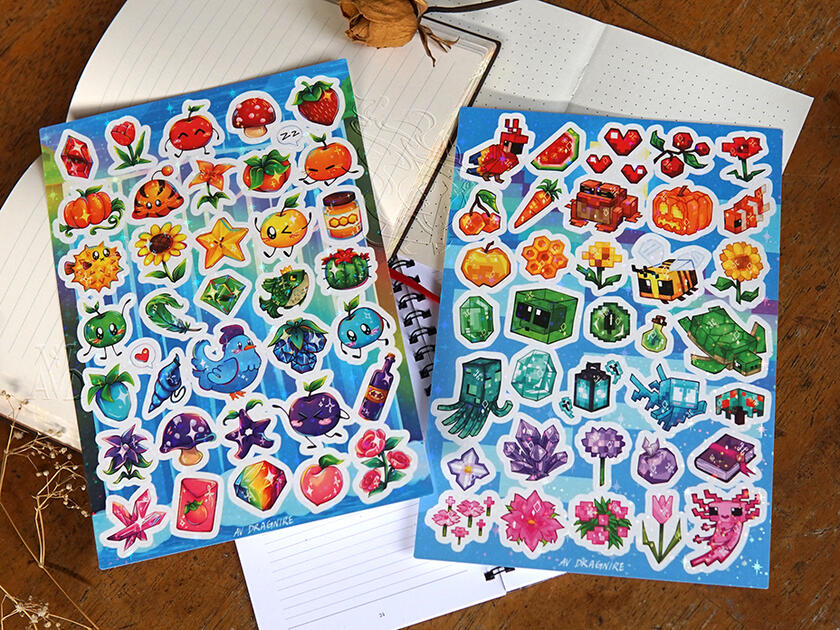 Rainbow Item Sticker Sheets - 2025